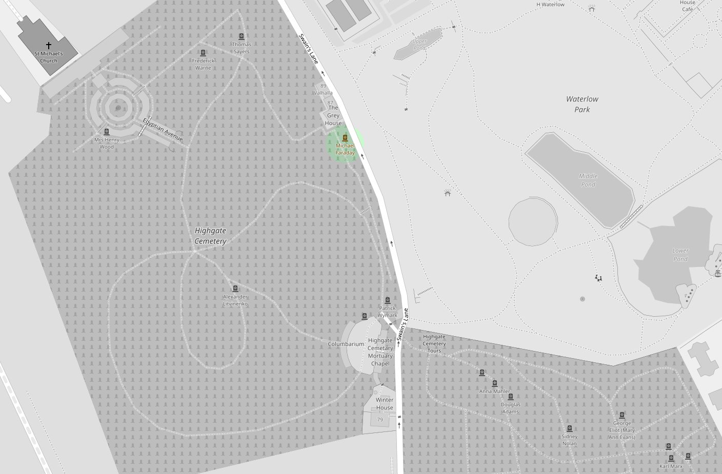 Map of Highgate Cemetery