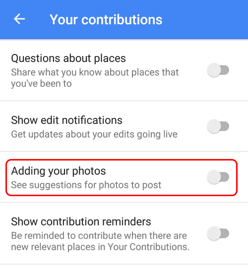 Turn off creepy Google Maps notification - step 3
