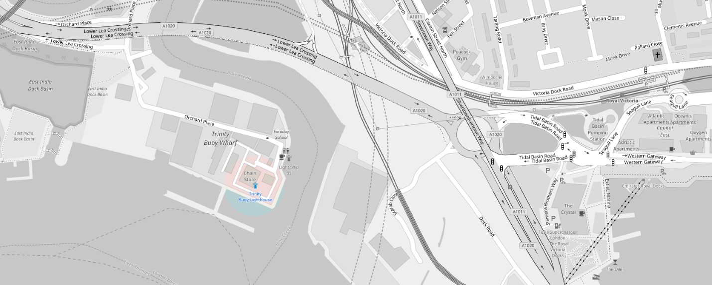 Map of Trinity Buoy Wharf