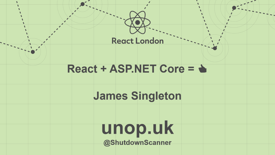 React + ASP.NET Core title slide