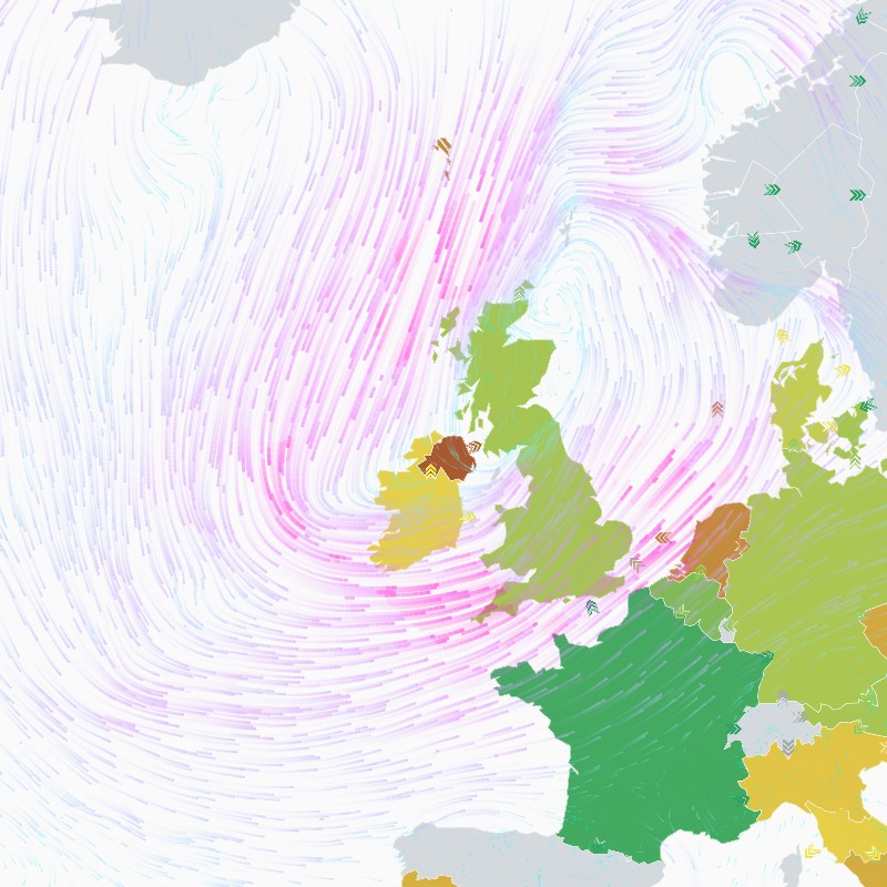 UK wind map