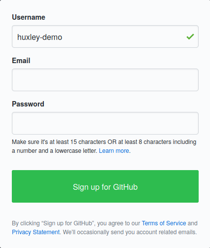 Sign up to GitHub