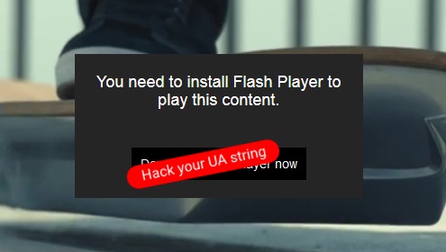 flash required popup